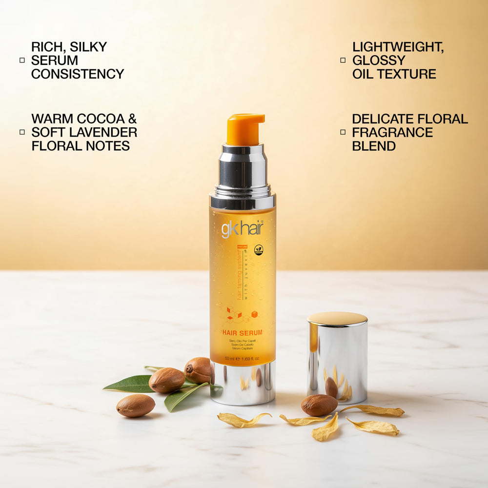 GK HAIR label detail with ingredients list for informed product choice