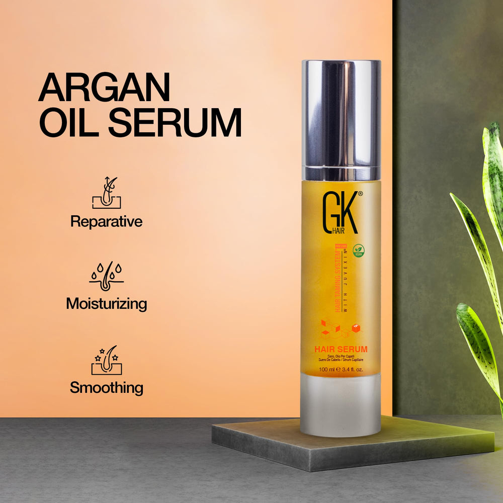 GK HAIR lifestyle morning scene showing smoother, manageable hair