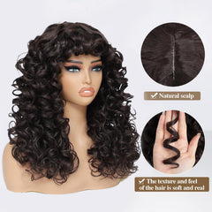GKtineke close-up of curl texture showing defined synthetic curls and natural movement