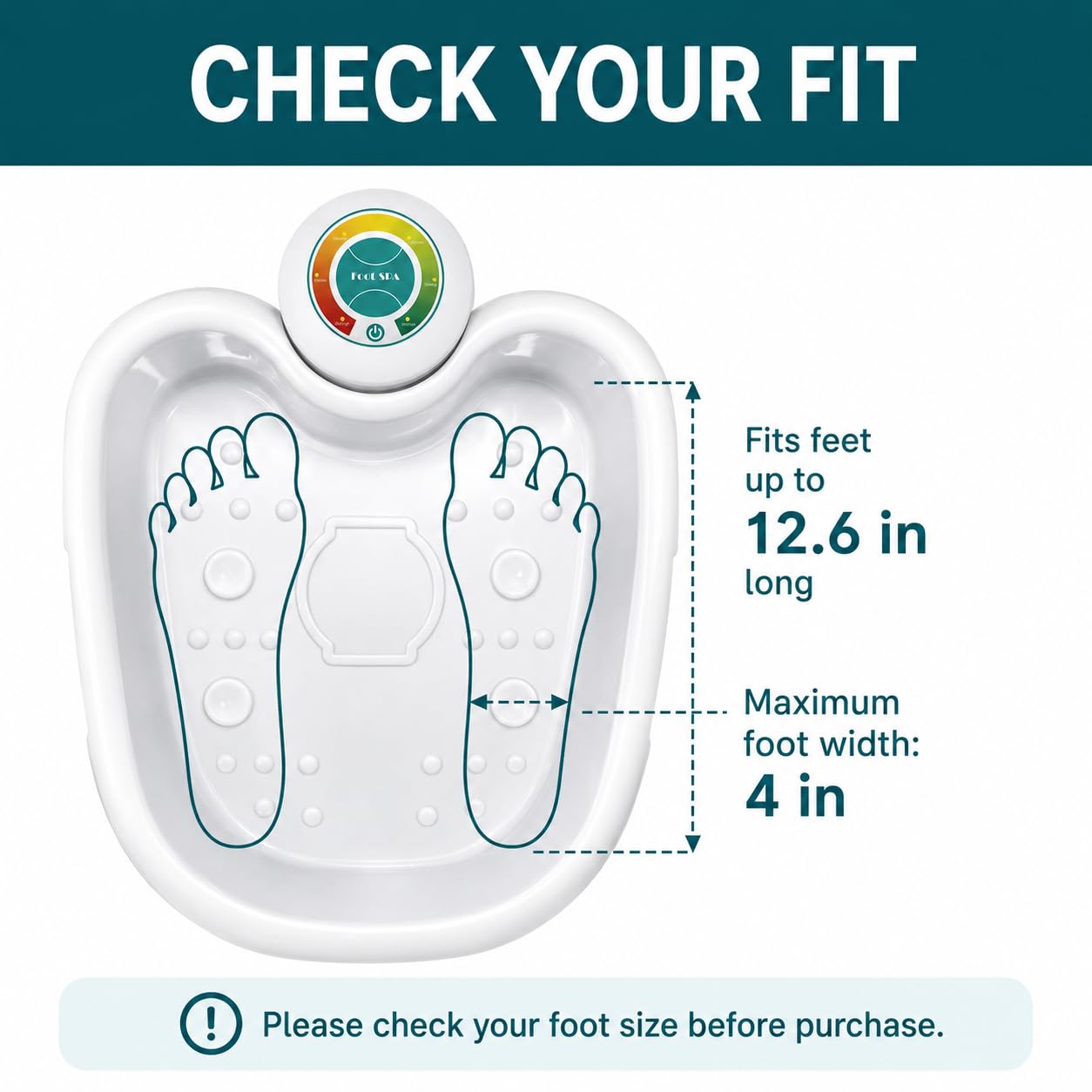 Glam Lady foot soak in use at home showing relaxed feet during a 30-minute cycle