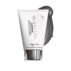 Glamglow SUPERMUD front tube showing product and size for clear-pore benefits