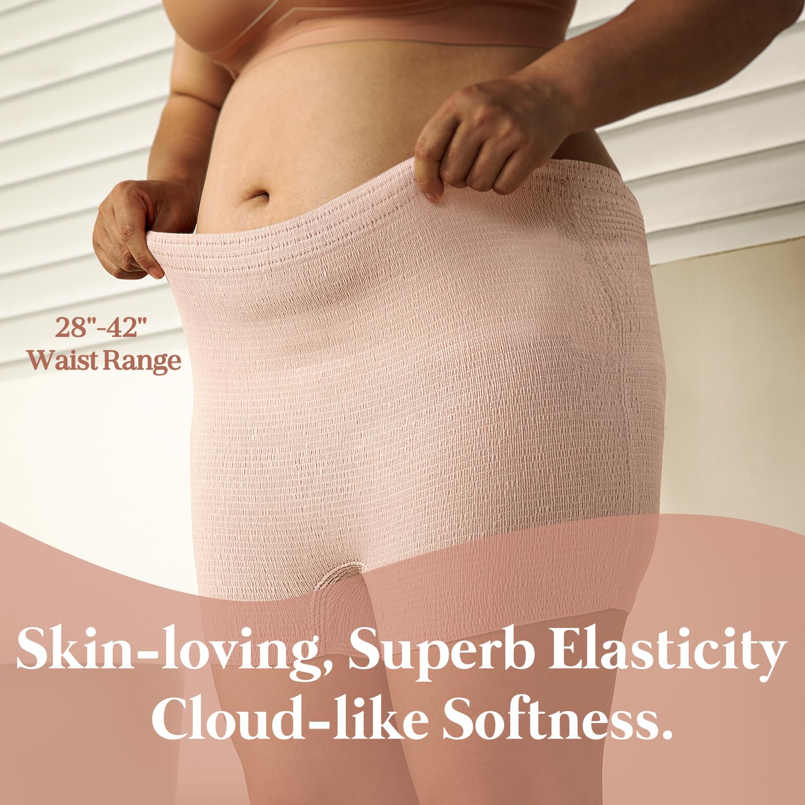 Glamommy disposable underwear and pads displayed for leak protection and comfort