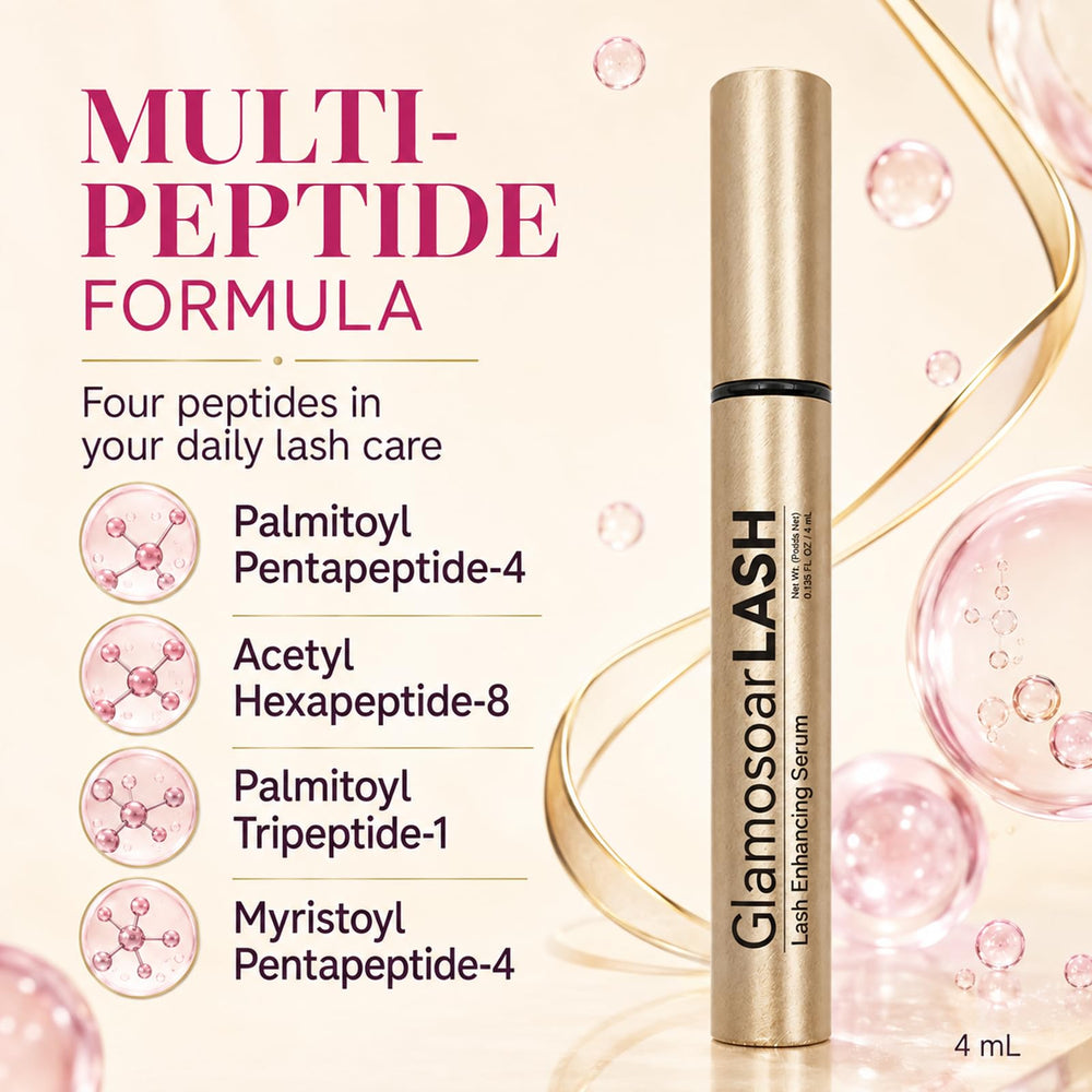 glamosoar bottle beside a ruler to show 4ml size, travel-friendly benefit