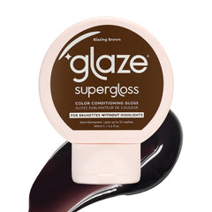 glaze front bottle showing glossy brown shade and attractive packaging benefit shine
