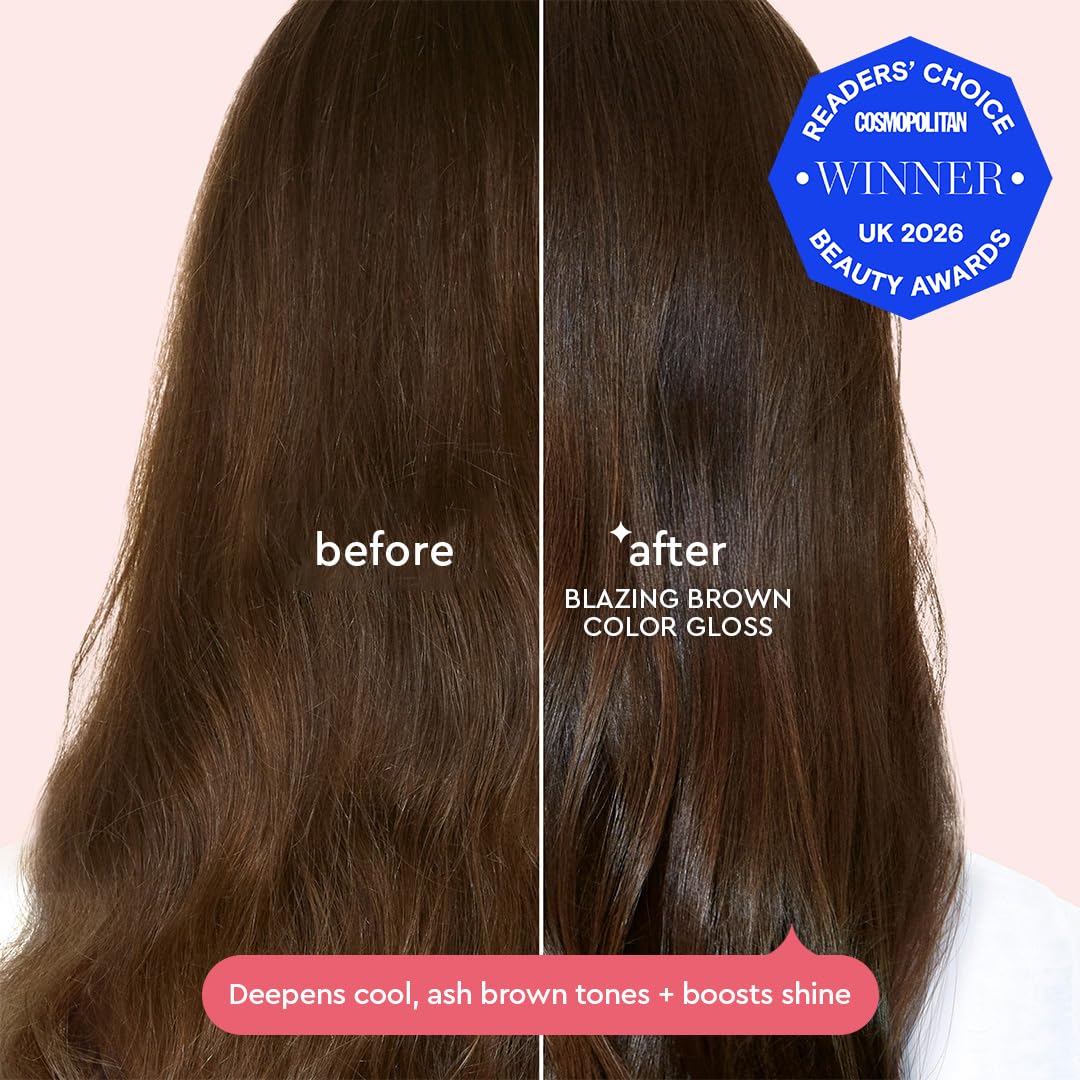 glaze being applied to damp hair illustrating even coverage and instant glow