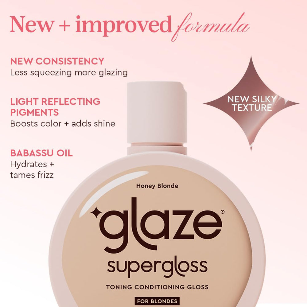 glaze visible before and after hair strip showing improved shine and color