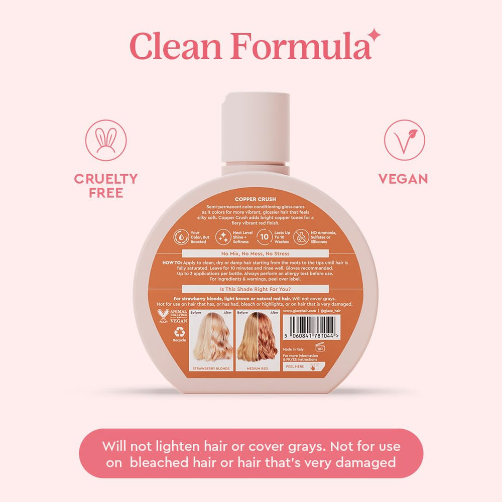 glaze 6.4 fl oz in hand illustrating bottle size and convenient pump