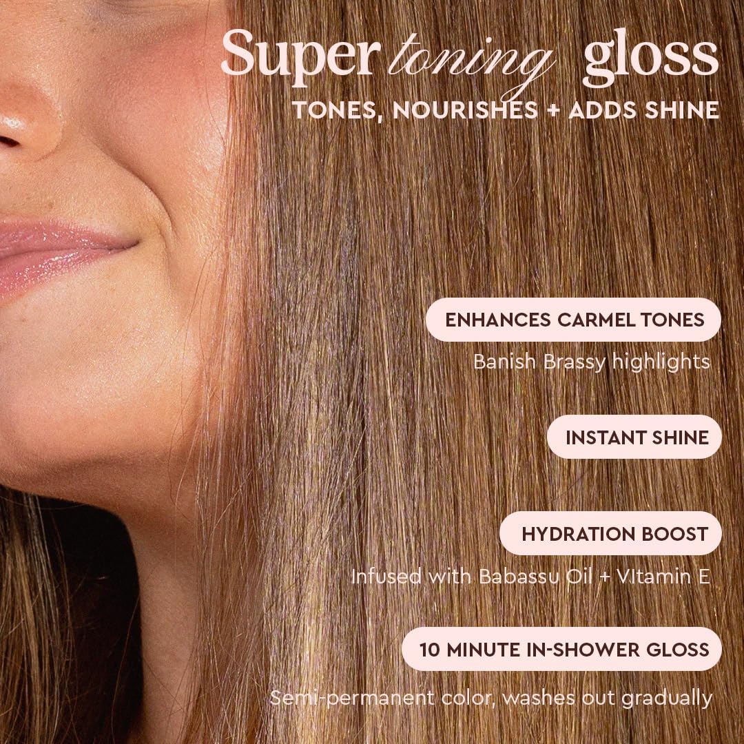 glaze being applied to damp hair to boost shine and tone