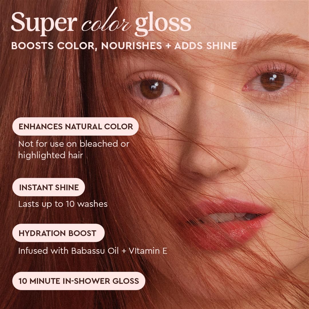 glaze applied on damp hair at sink demonstrating easy at-home use and even color