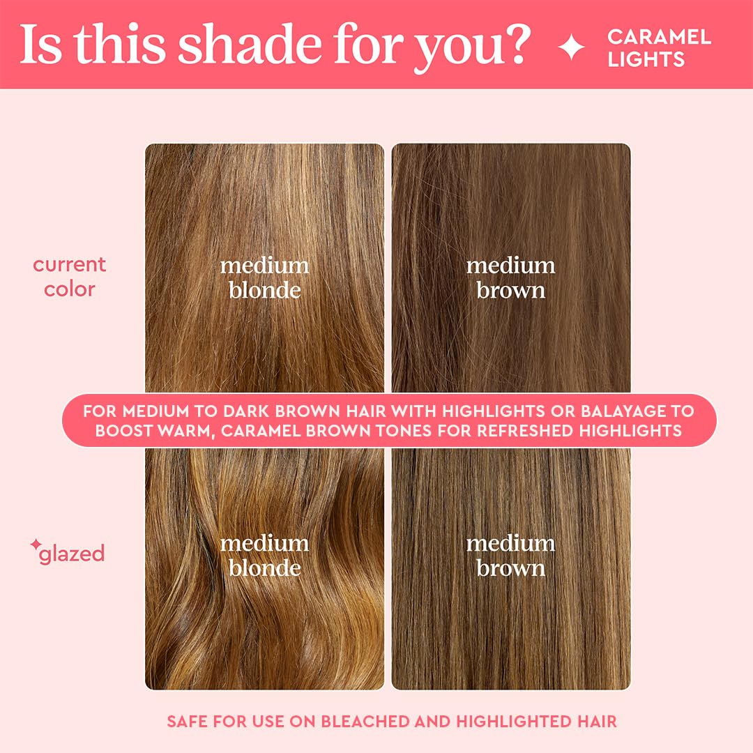 glaze before and after highlights comparison showing warmer caramel depth