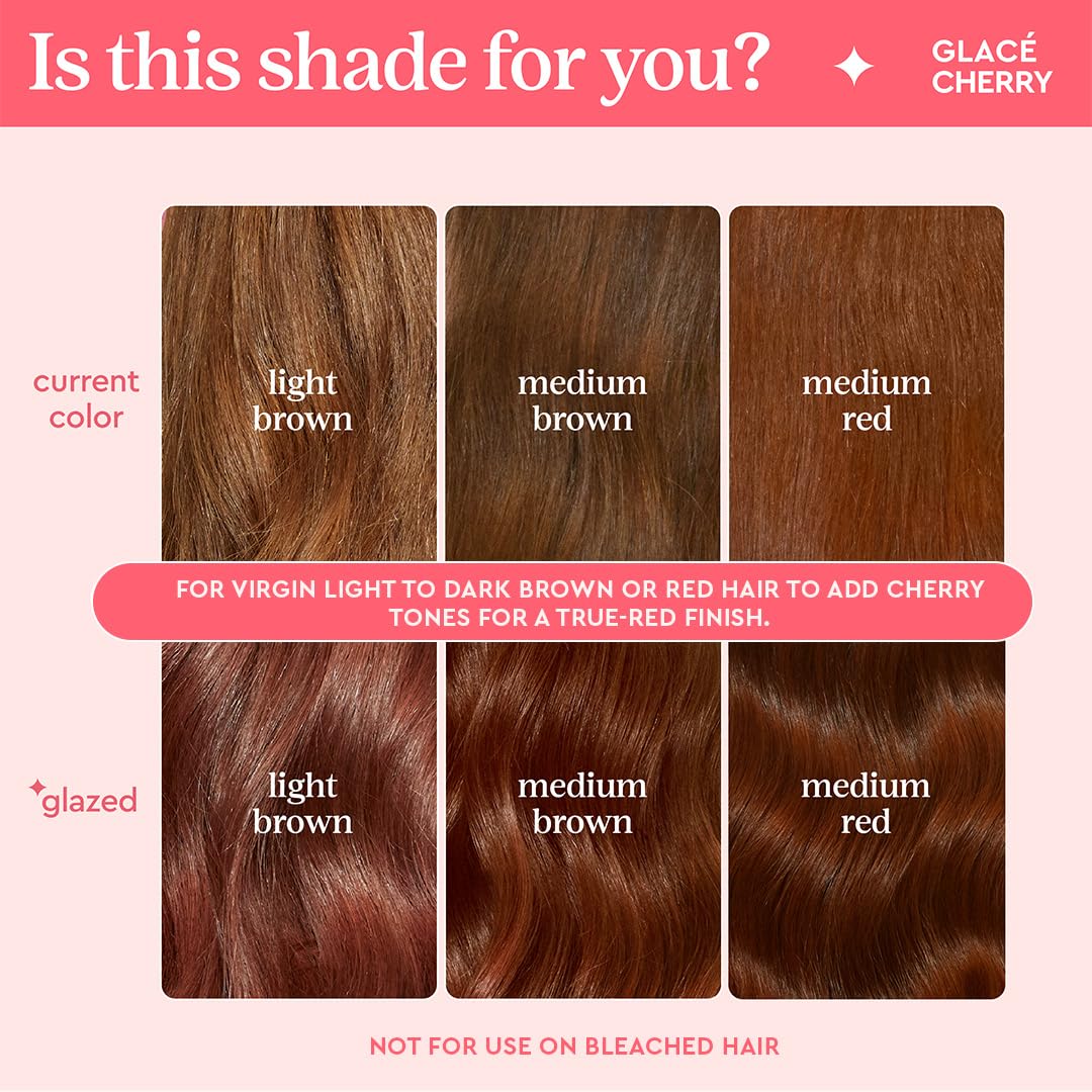 glaze before and after swatch showing color refresh and visible shine benefit