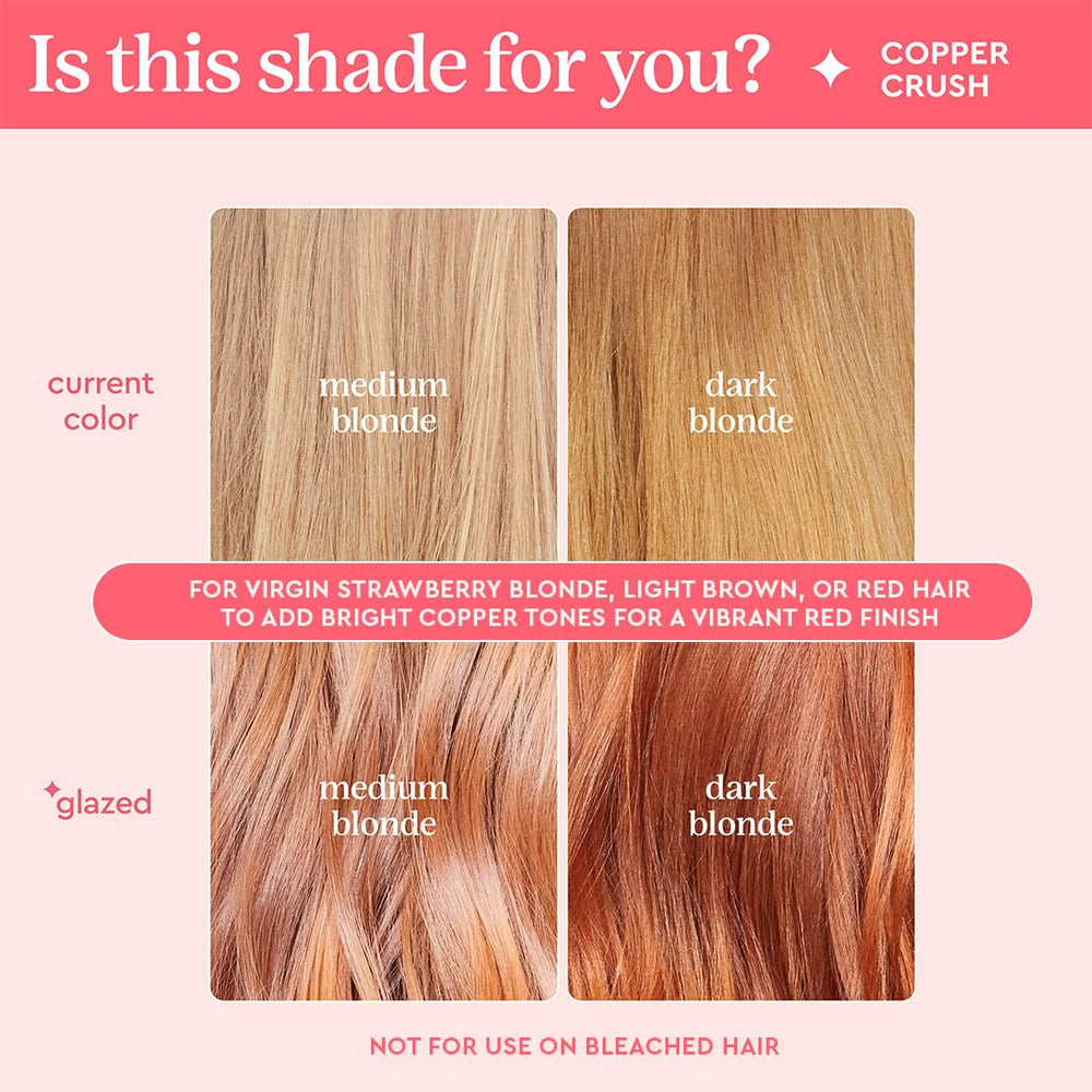 glaze before and after copper shine comparison showing enhanced vibrancy