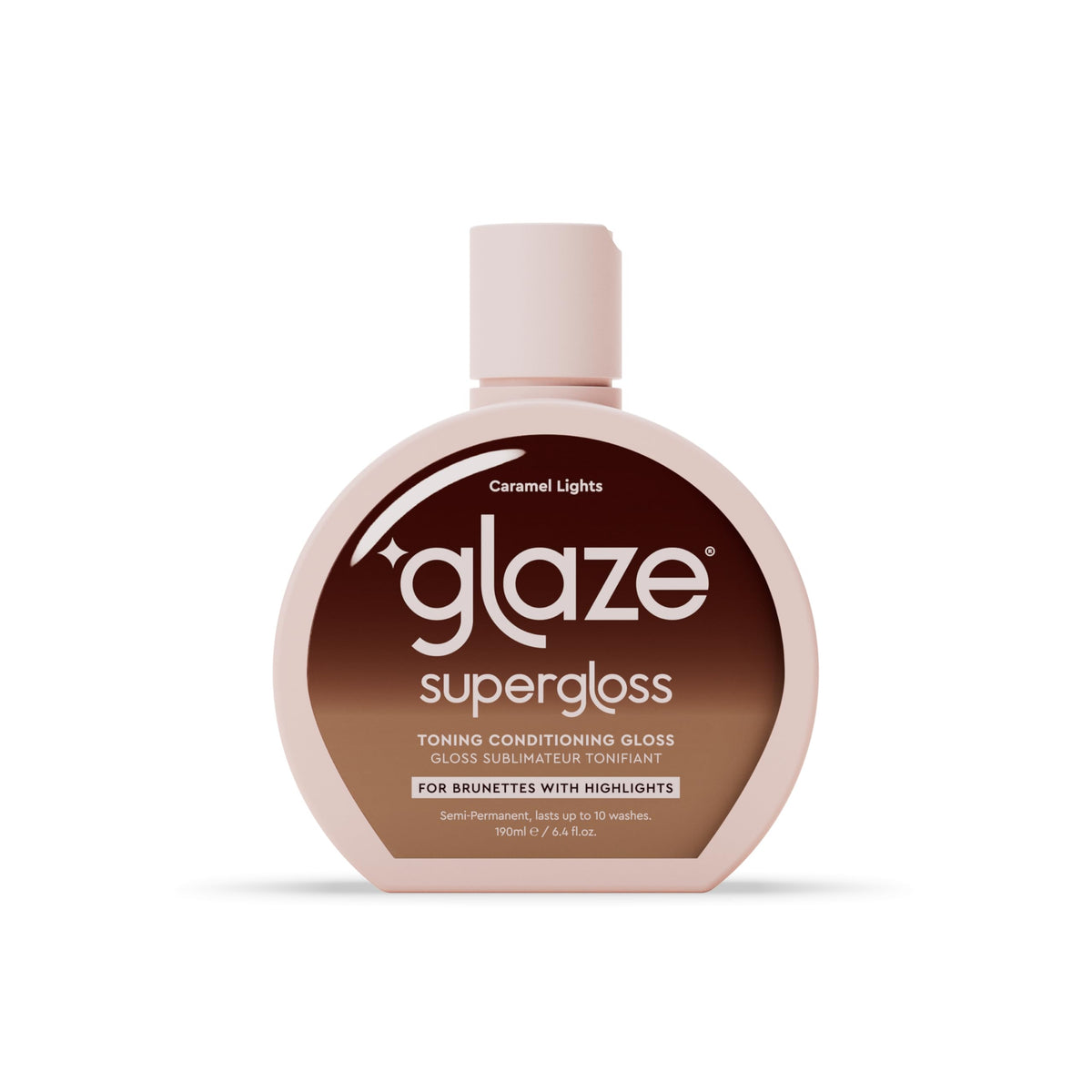 glaze front packaging showing caramel lights and pump for easy use