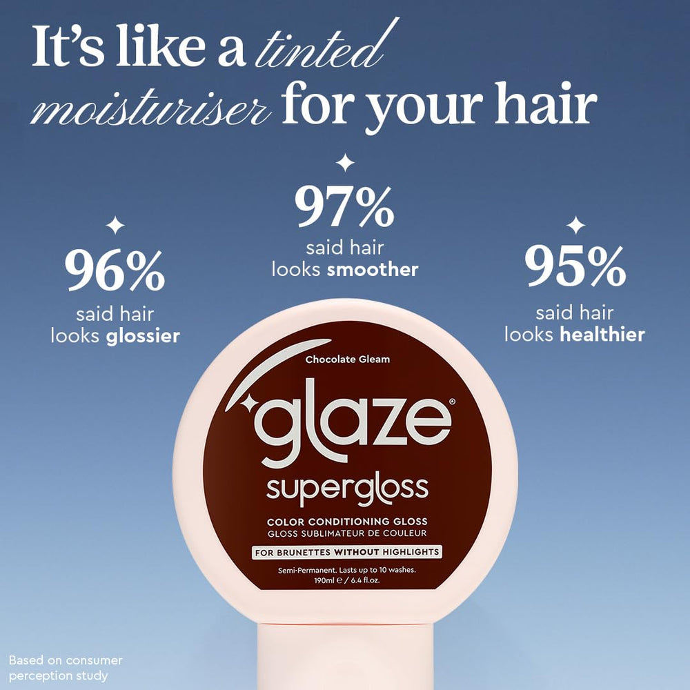 glaze 6.4 fl oz tube next to hand to show actual product size