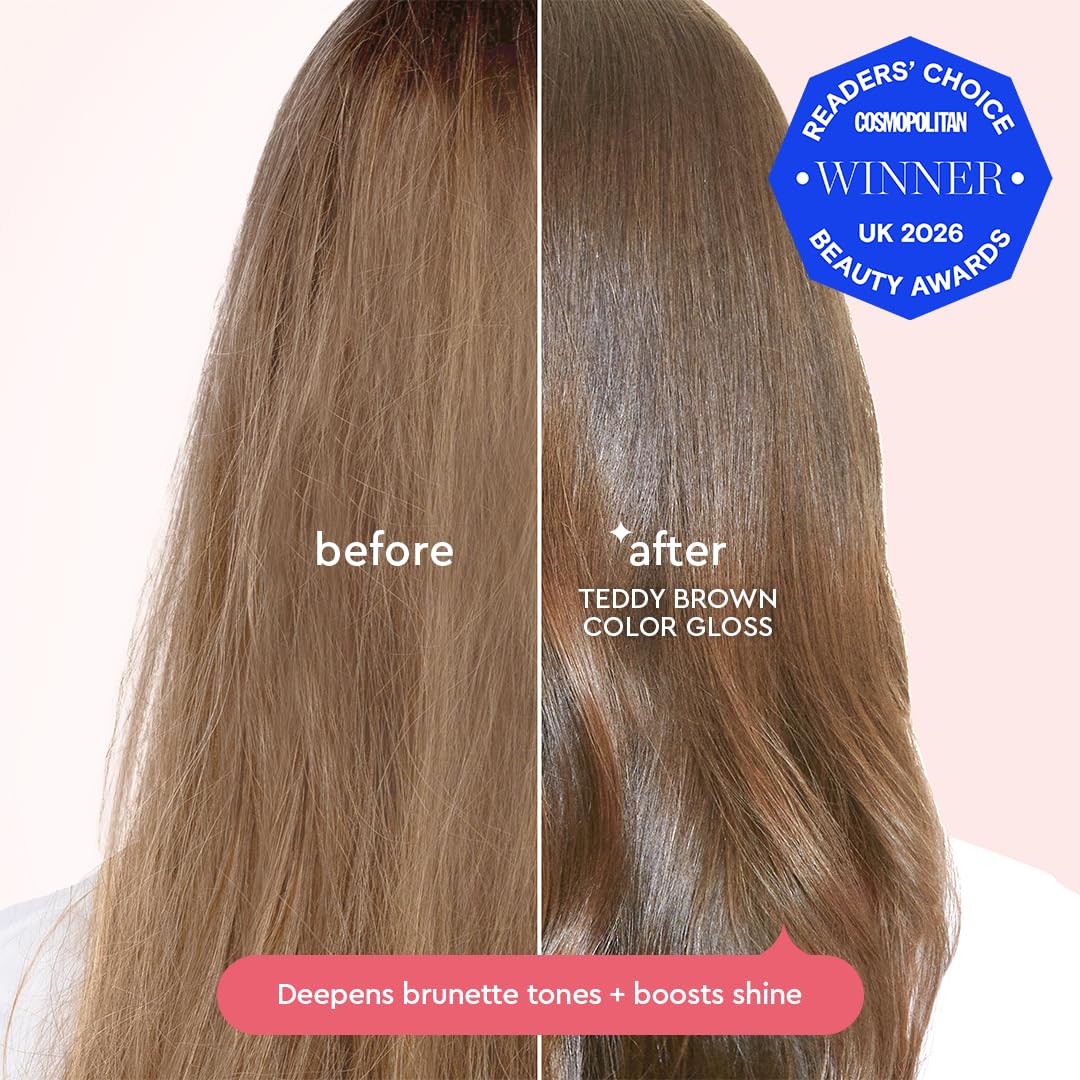 glaze gloss being applied to hair ends improving color consistency