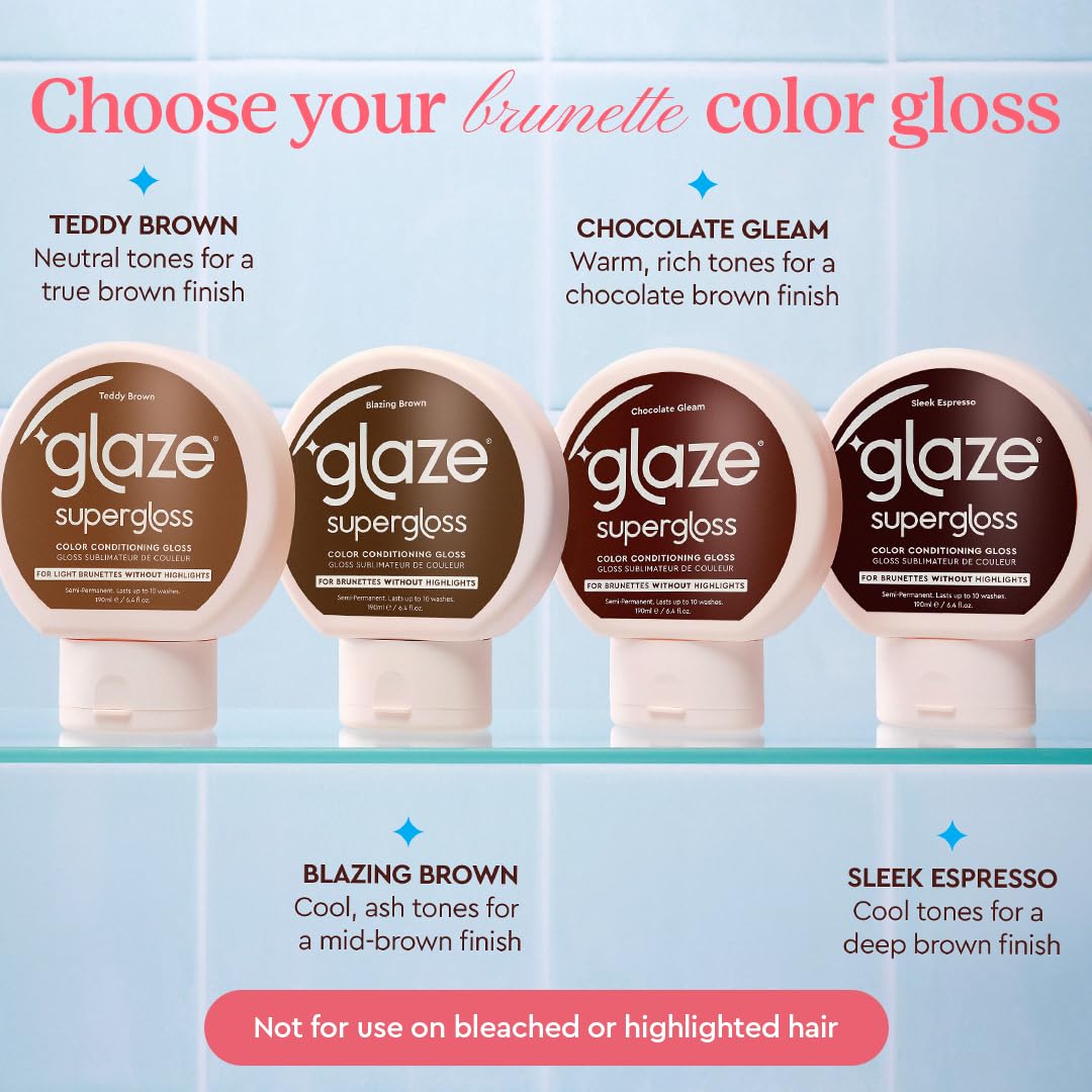 glaze close-up on glossy strands showcasing improved shine and softness