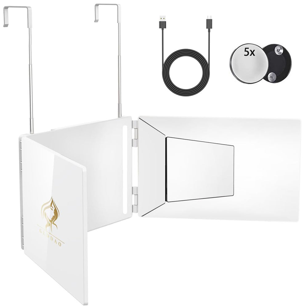 GLDDAO lifestyle vanity setup showing makeup and styling benefit with bright lights