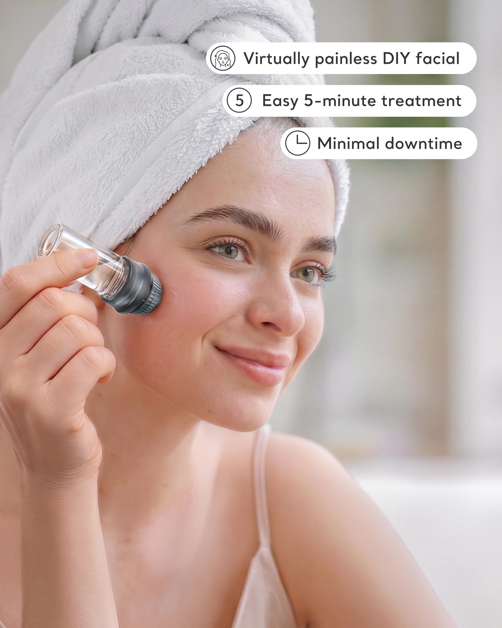 Glemme held in hand during stamping to demonstrate easy use and precise placement benefit