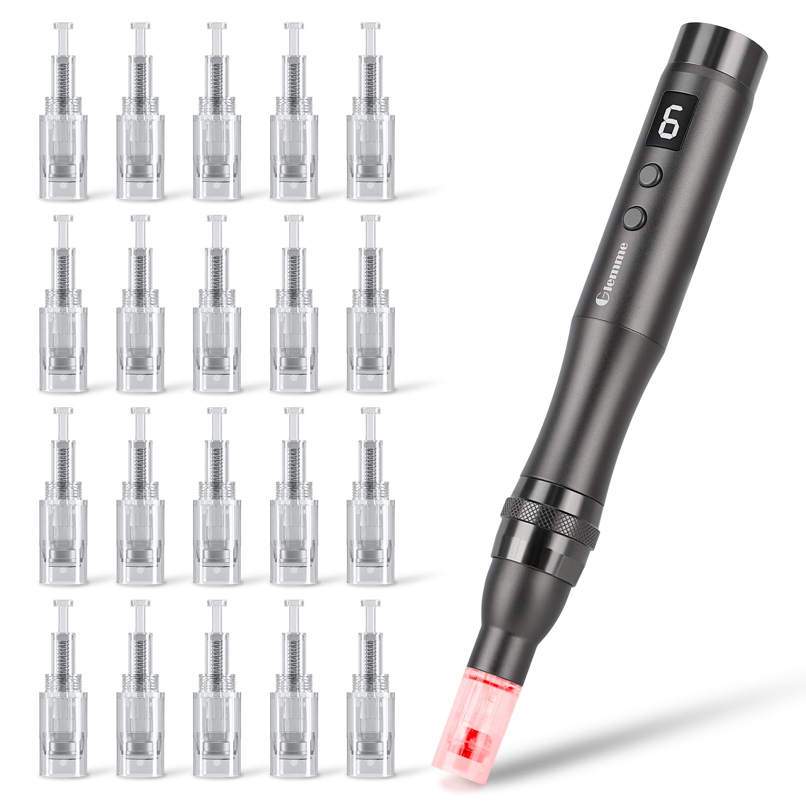 Glemme pen front view showing neat compact design and easy control