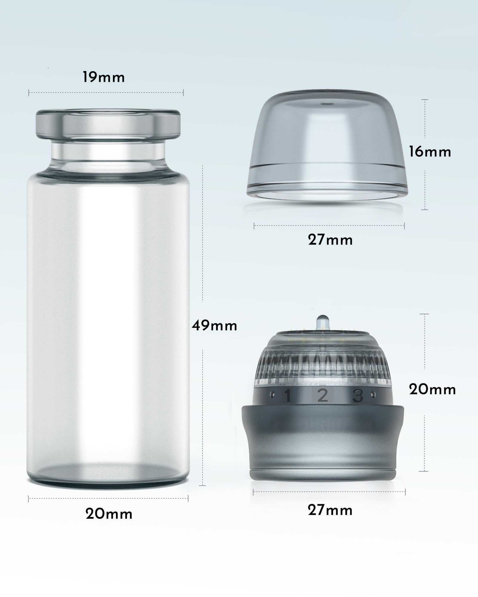 Glemme next to a coin to show compact scale and portability benefit
