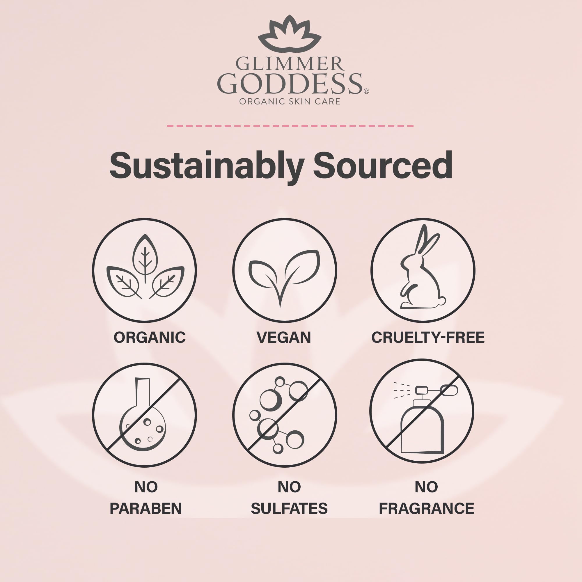 GLIMMER GODDESS application on forearm demonstrating quick absorption benefit