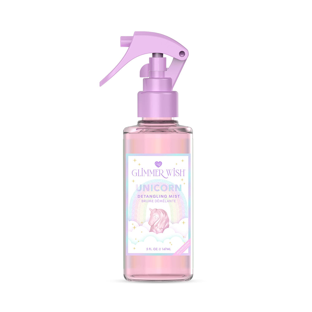 Glimmer Wish front bottle showing label and pink detangler benefit