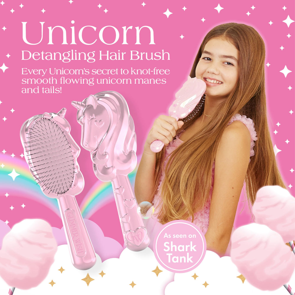 Glimmer Wish back and grip of brush highlighting ergonomic comfort for parents