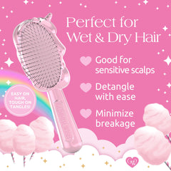 Glimmer Wish close-up of soft flexible bristles that detangle without pulling