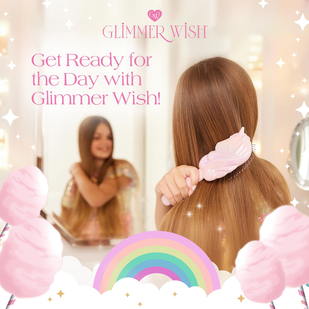 Glimmer Wish label and materials emphasizing toxin-free and dermatologist-tested