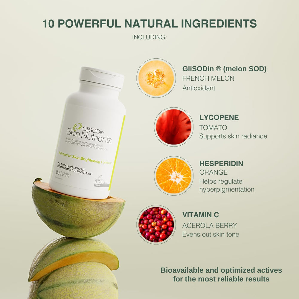 GliSODin ingredients label close-up showing research-backed components