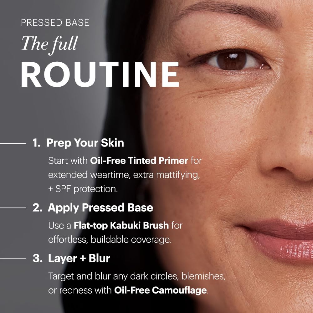 Glo Skin Beauty brush applying powder demonstrating smooth blendability benefit