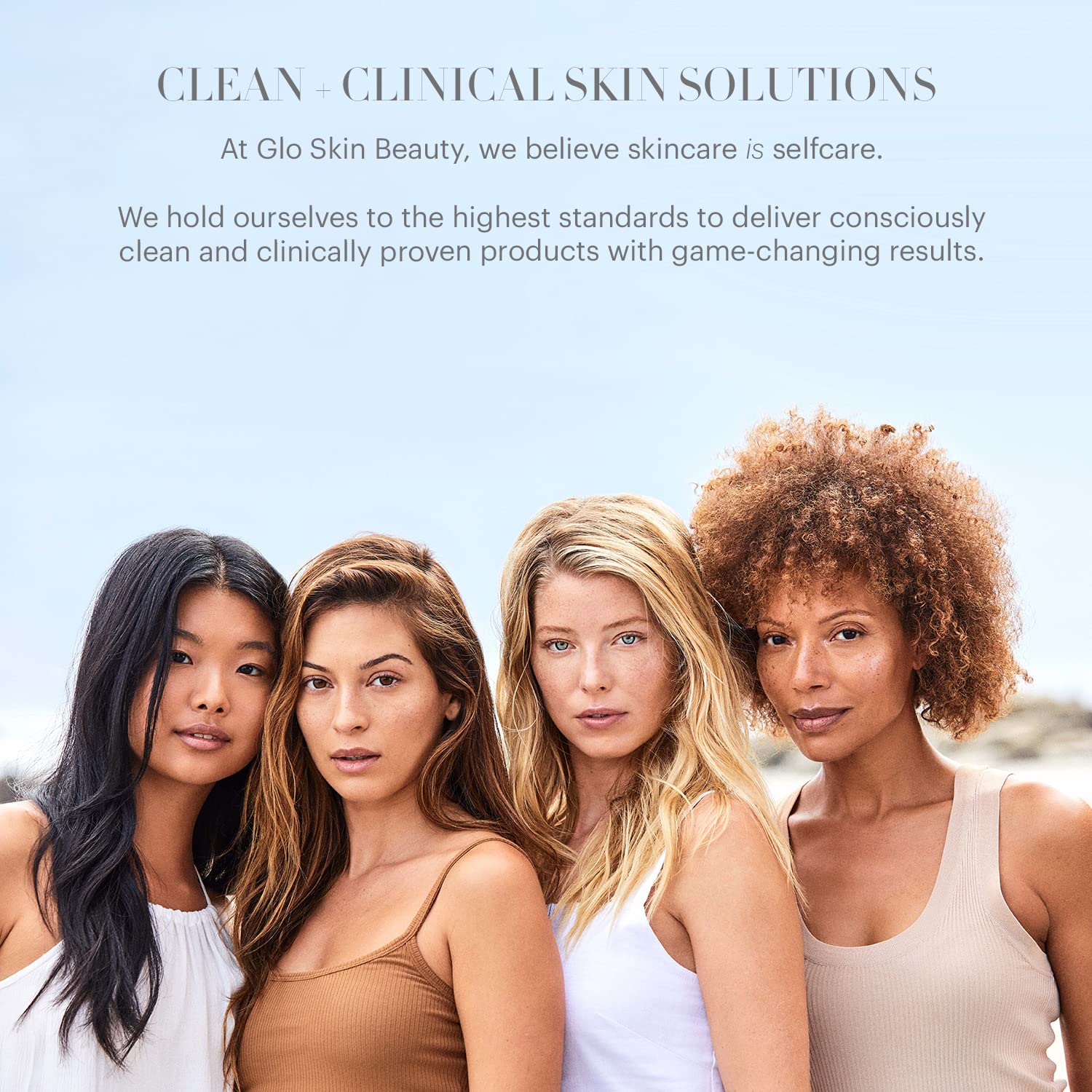 Glo Skin Beauty botanical ingredients flatlay emphasizing soothing plant-derived benefit