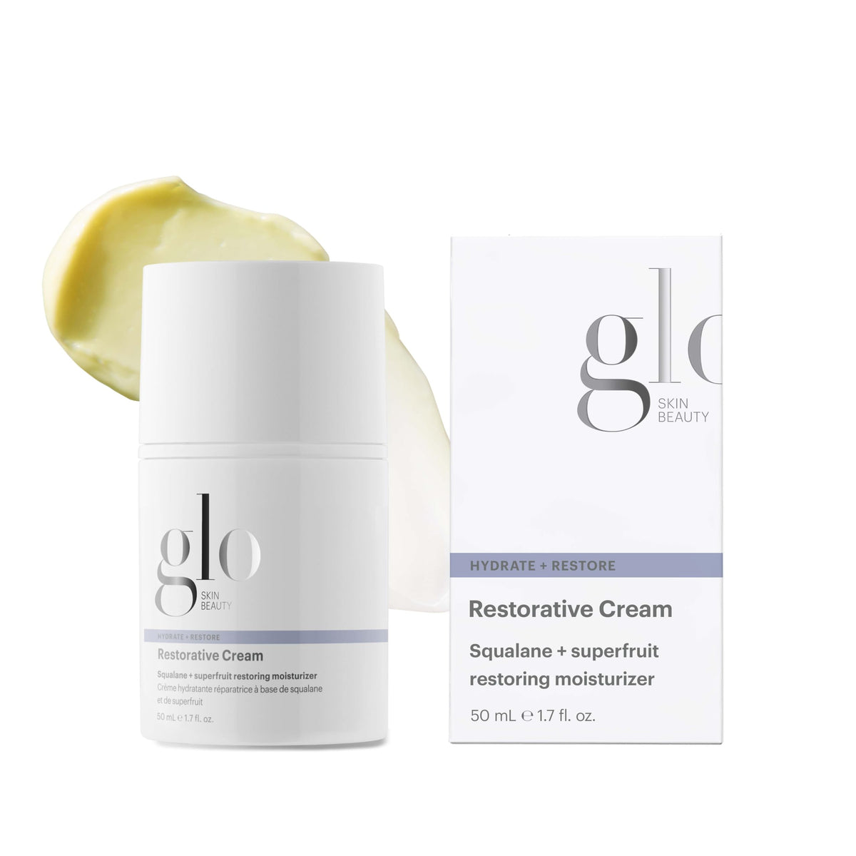 Glo Skin Beauty jar front view showing packaging and rich hydration benefit