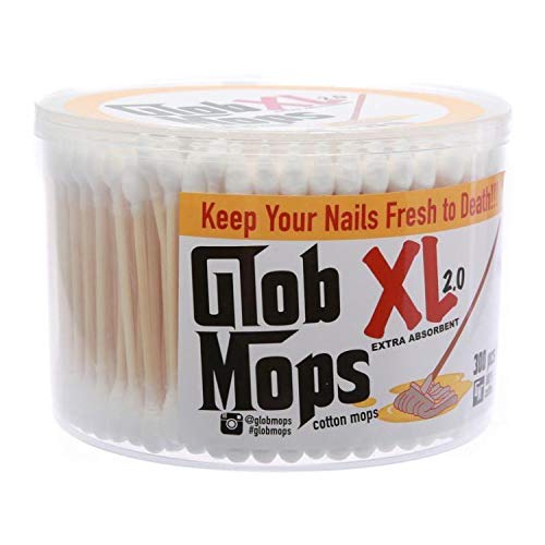 Glob Mops cotton-tip close-up showing oversized absorbent head and precise control