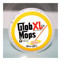 Glob Mops pack beside ruler and counted pile showing bulk 1800 supply advantage