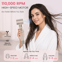 GloCurlX auto-wrap curler close-up demonstrating easy self-wrapping curls