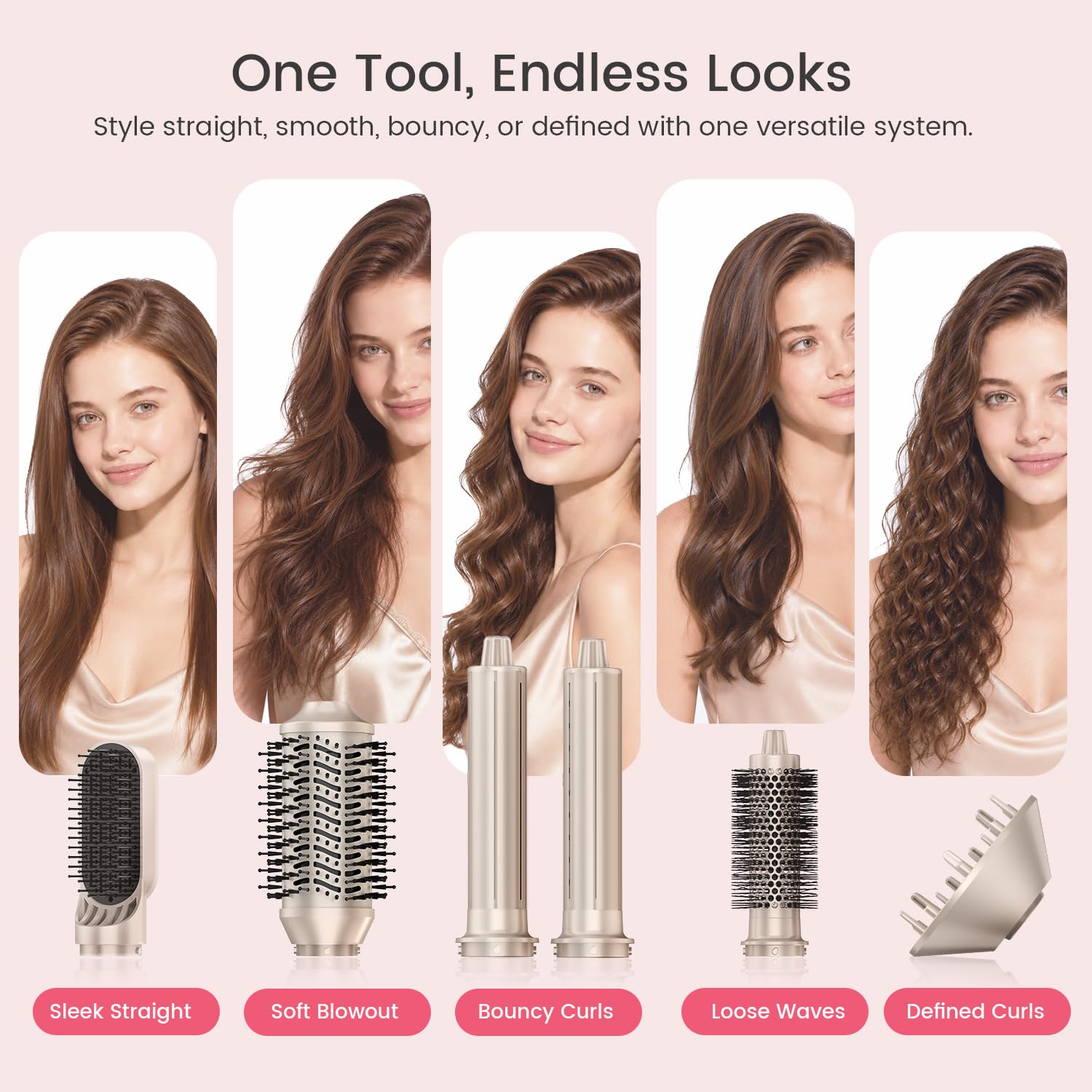 GloCurlX styling scene in bathroom showing practical everyday use and results