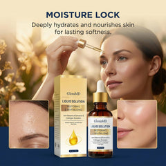 GLORAMD close-up of serum texture highlighting fast-absorbing finish