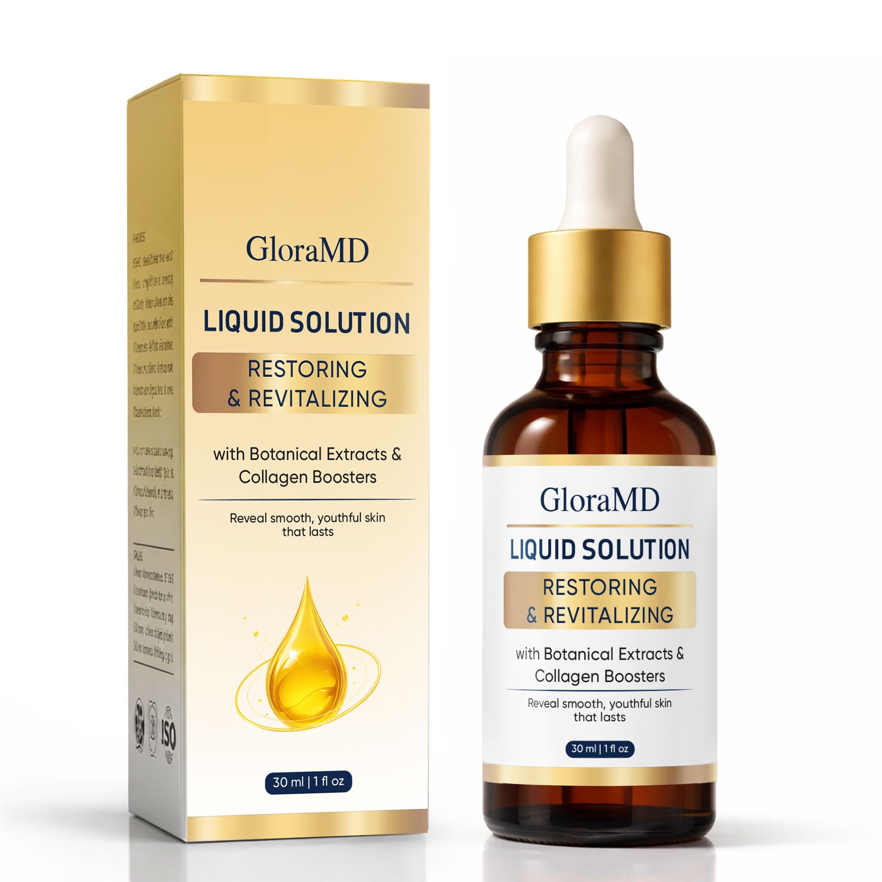GLORAMD front bottle shot showing packaging and easy dispense benefit