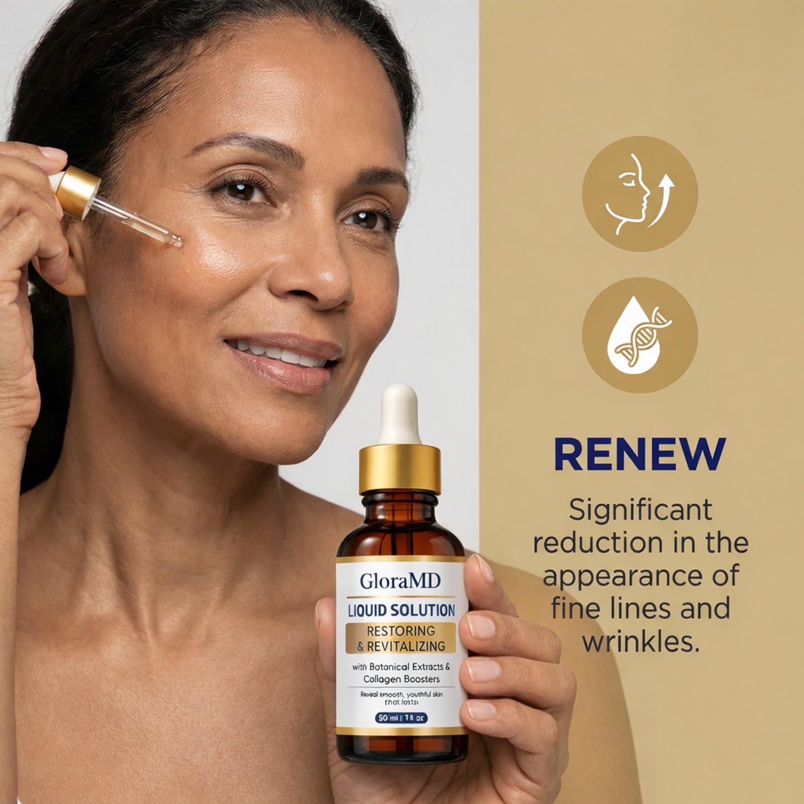 GLORAMD label and ingredients list showing peptide and collagen support