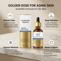 Gloramd Serum texture on hand demonstrating lightweight hydration