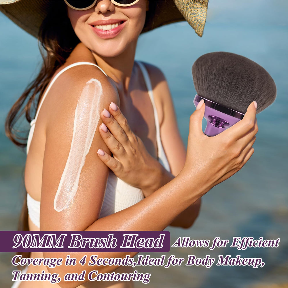 GloréBrochas applying self tanner to legs for even, natural-looking full-body color