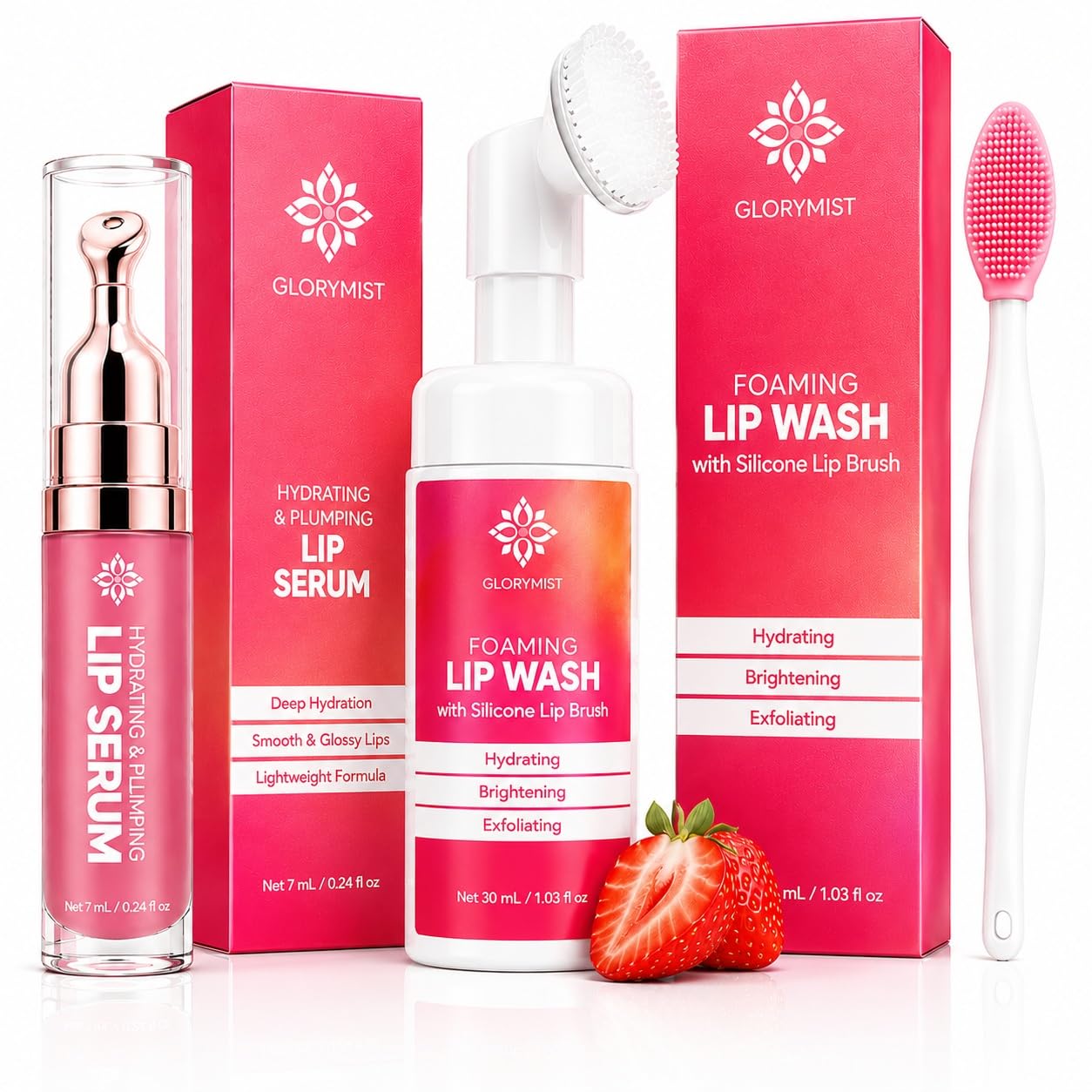 GloryMist kit front packaging showing all three items and benefits