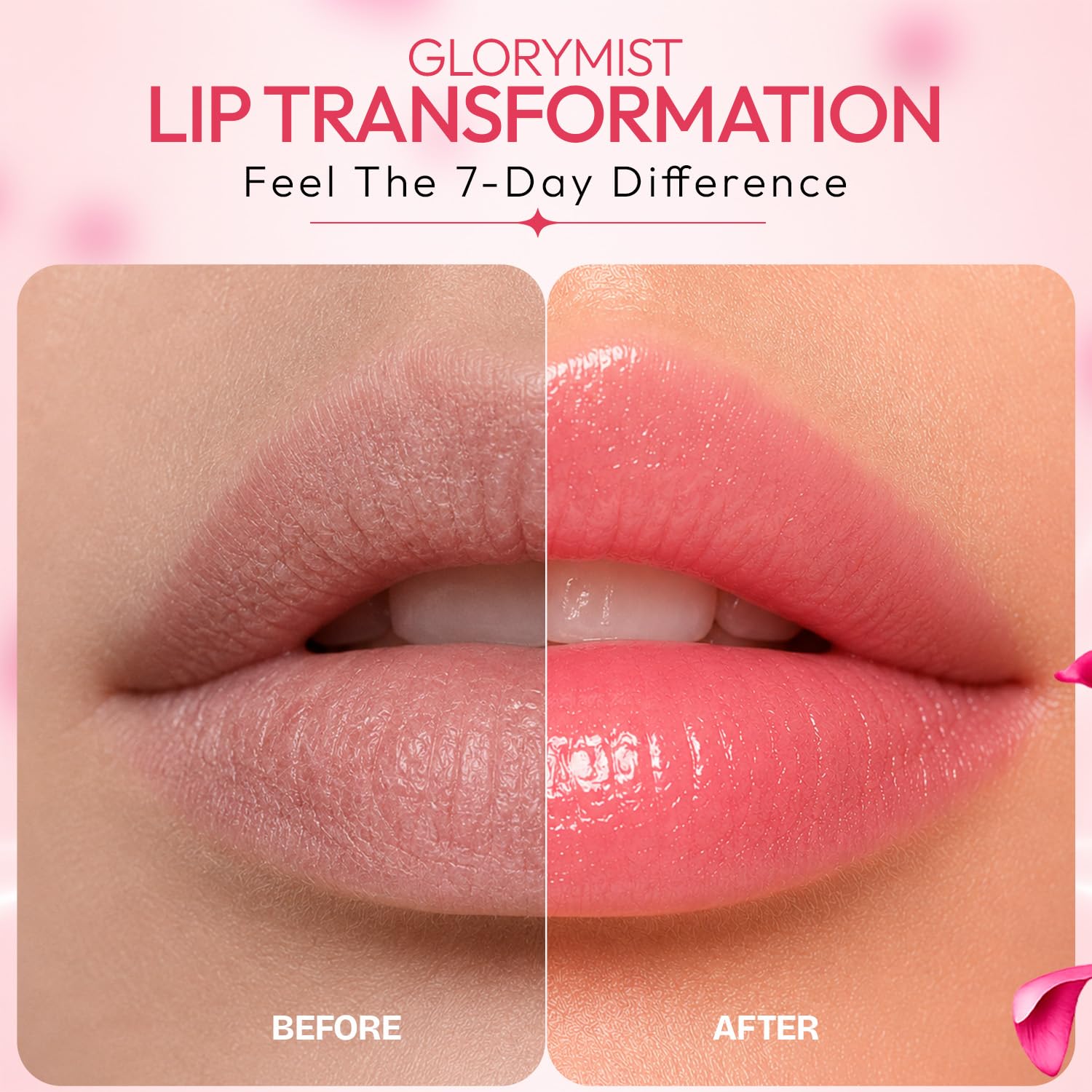 GloryMist soft silicone lip brush close-up, gentle exfoliation benefit