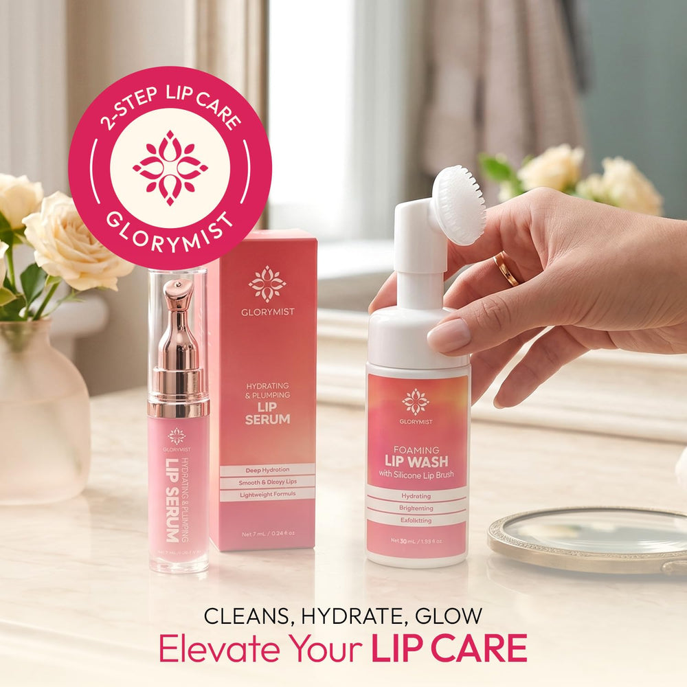 GloryMist foaming lip wash foam on hand cleansing and refreshing