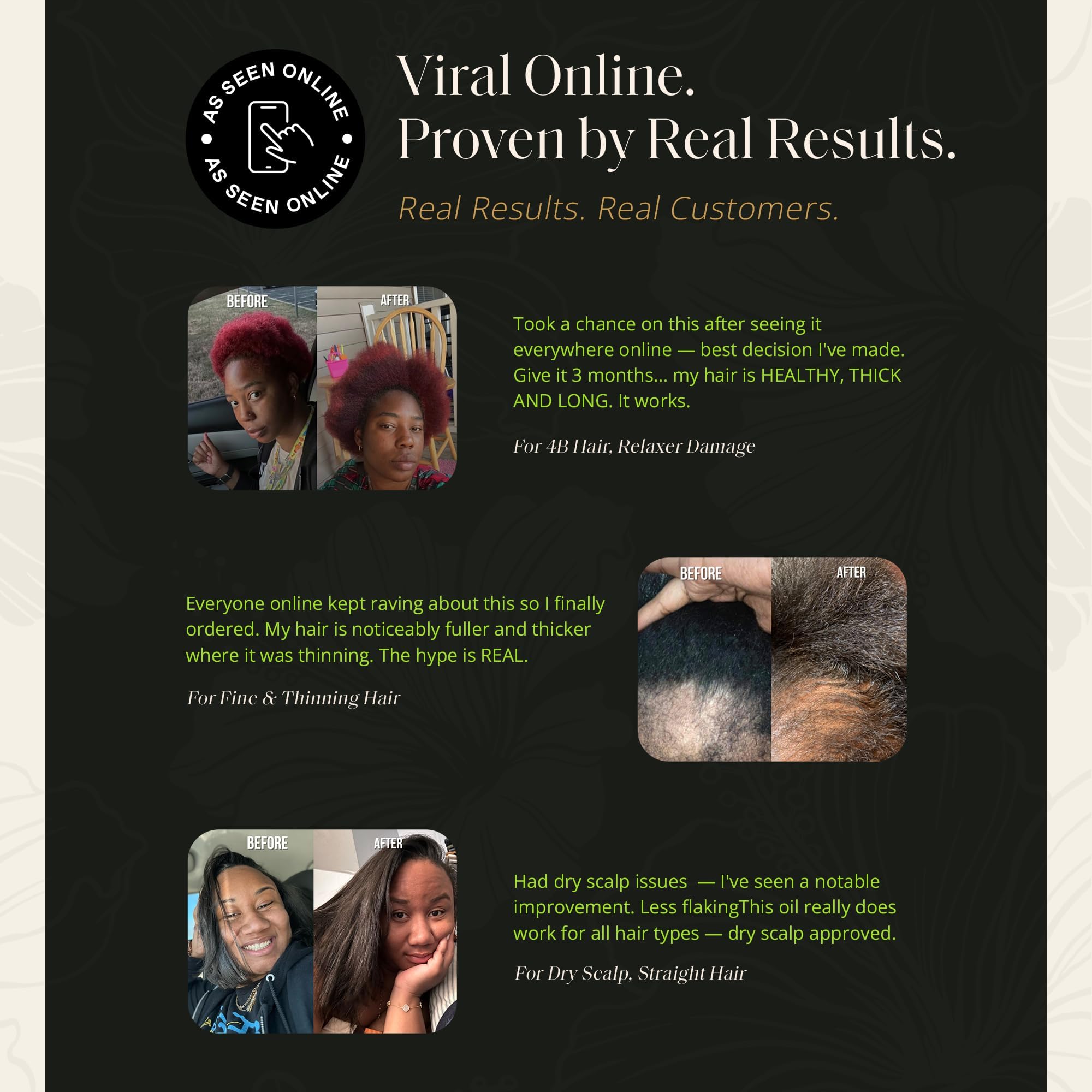 Glossed by Nae applied to scalp in demo to illustrate targeted nourishment and soothing benefit