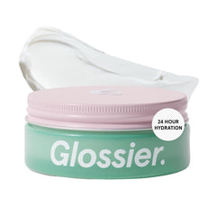 Glossier After Baume front jar showing packaging and soothing barrier benefit