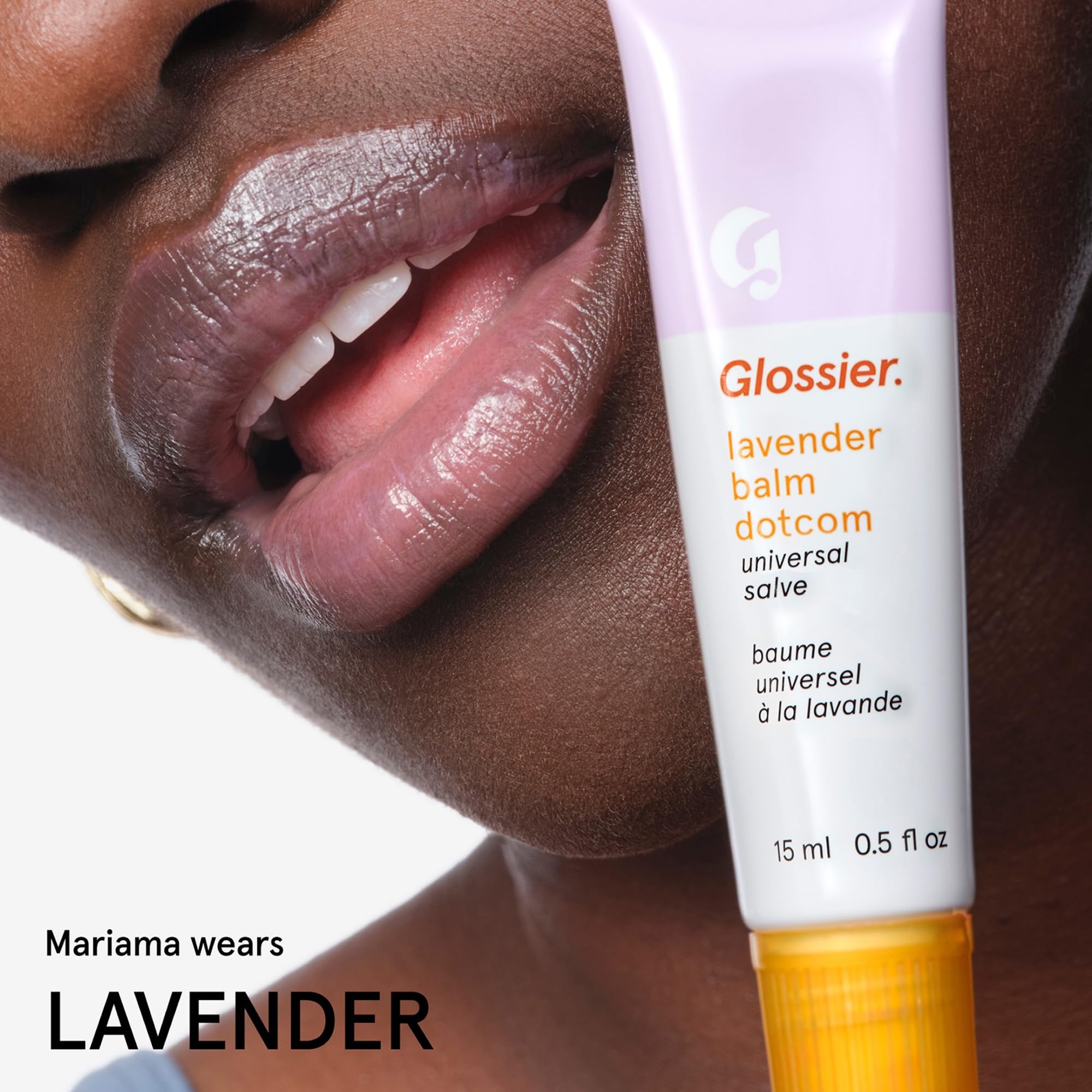 Glossier Balm Dotcom applied to cuticles demonstrating quick repair and softening benefit