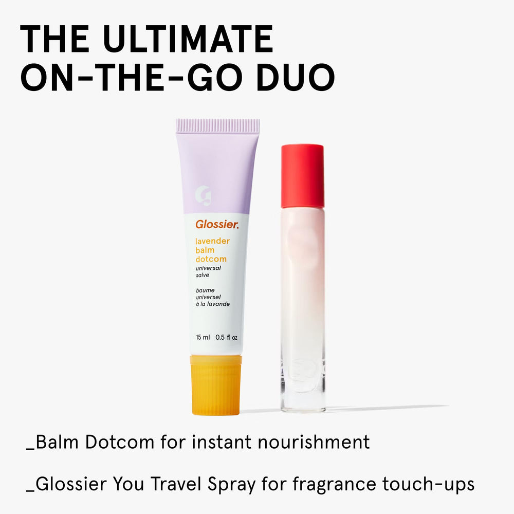 Glossier Balm Dotcom label ingredients view showing simple formula transparency benefit