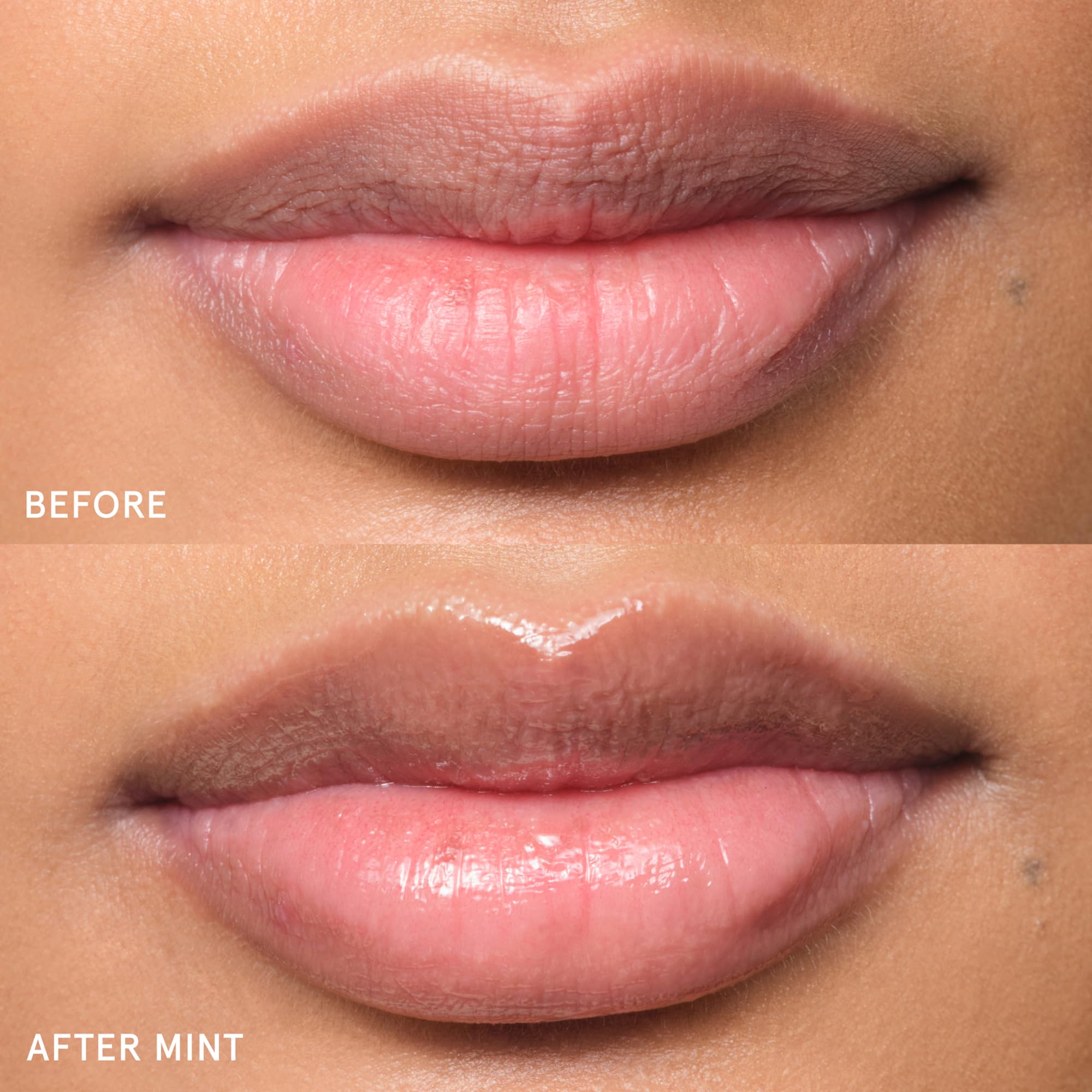 Glossier Balm Dotcom mint on cuticles restoring moisture and softer nails
